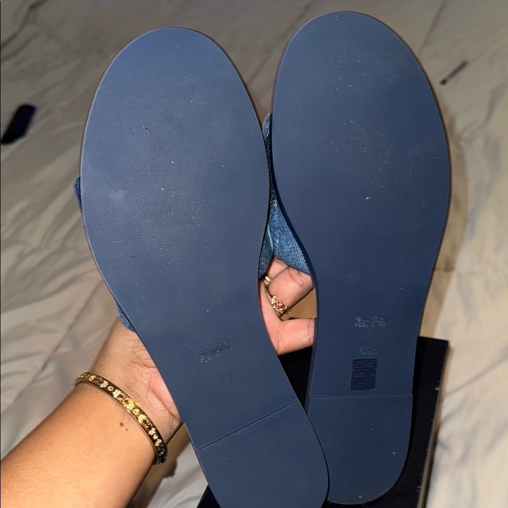 Coach Denim Patch Slides - Picture 4 of 6